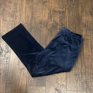 ASOS Design Curve Velvet Kick Flare Navy Pants